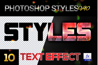 10 creative Photoshop Styles V40