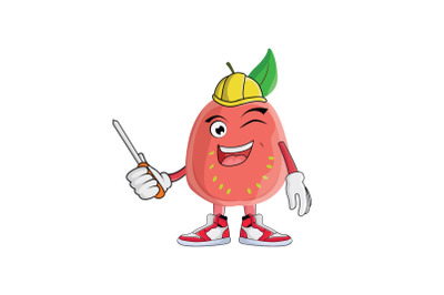 Guava Construction Worker Fruit Cartoon Character Design