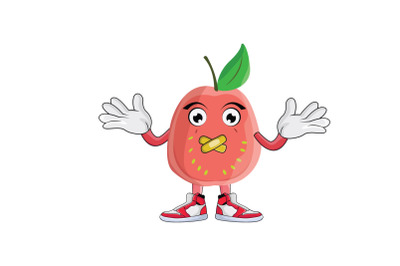 Guava Shrugging Fruit Cartoon Character Design