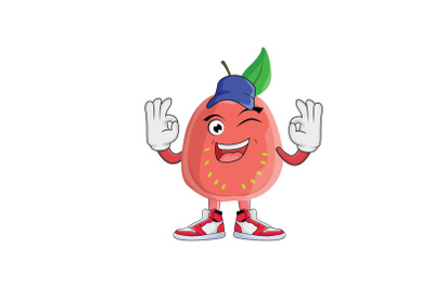 Guava Double Okay and Wink Fruit Cartoon Character Design