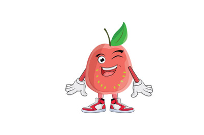 Guava Wink Fruit Cartoon Character Design