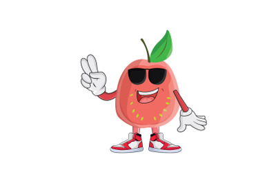 Guava Sunglasses Fruit Cartoon Character Design