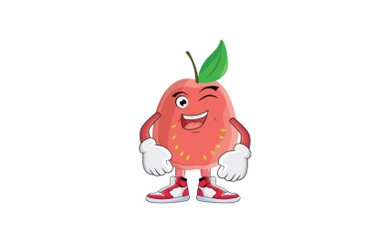 Guava Wink Smile Fruit Cartoon Character Design