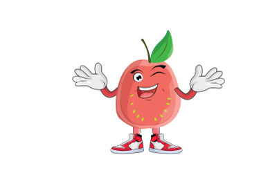 Guava Wink Shrug Fruit Cartoon Character Design