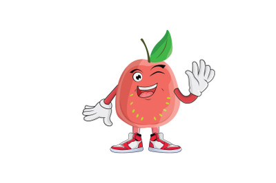 Guava Wave Wink Fruit Cartoon Character Design