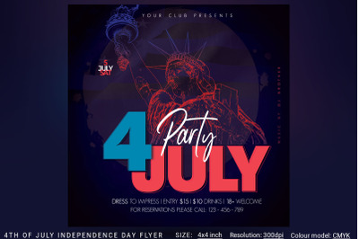 4th of july Independence Day Flyer