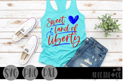 Sweet land of liberty, SVG, PNG, DXF
