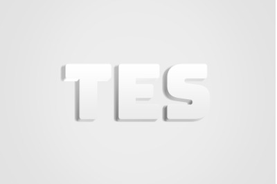 Tes 3D Text Style Effect PSD