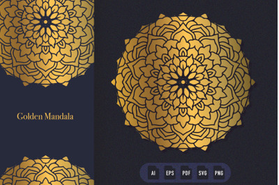 Golden Mandala Art 01