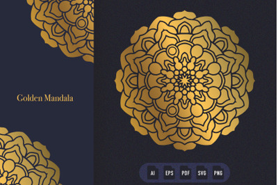 Golden Mandala Art 02