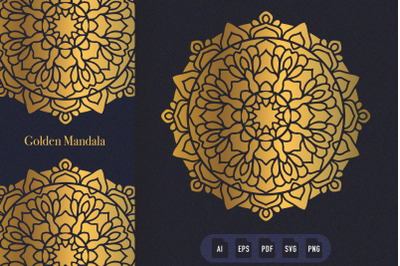 Golden Mandala Art 03