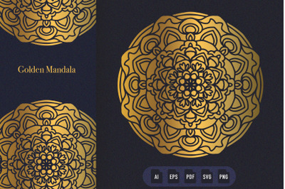Golden Mandala Art 04