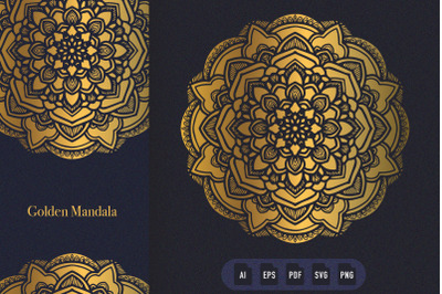 Golden Mandala Art 06
