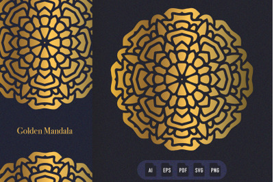 Golden Mandala Art 07