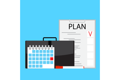 Monthly plan vector