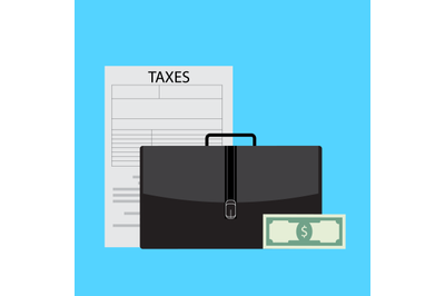 Business taxes vector