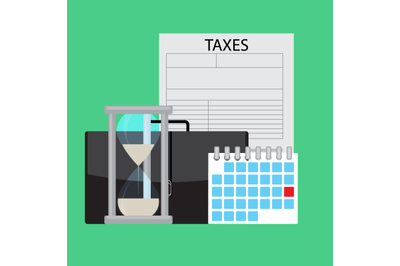 Date day calendar of payment of taxes