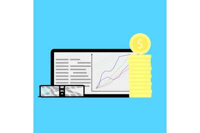 Growth of shares on financial market