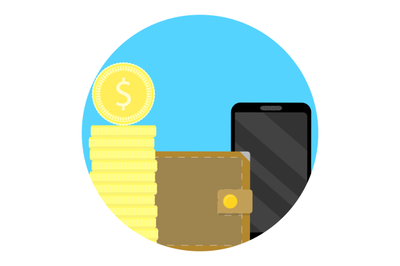 Balance finance icon on phone