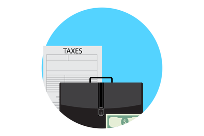 Taxes in business icon app