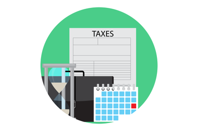 Time of payment of tax icon