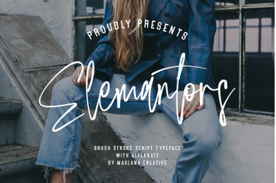 Elemantors Brush Stroke Script Typeface Alternate