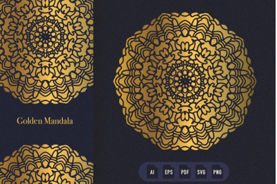 Golden Mandala Art 08
