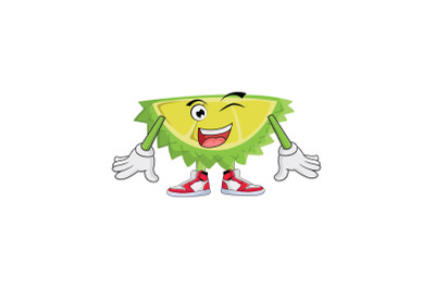 Durian Wink Smile Fruit Cartoon Character Design