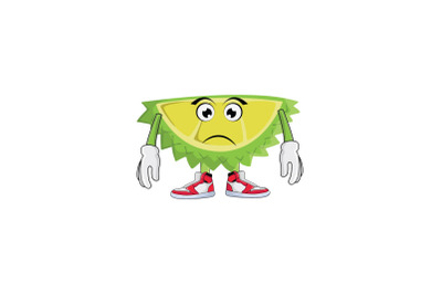 Durian Sad Frown Fruit Cartoon Character Design