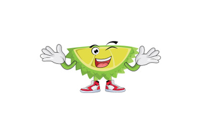 Durian Wink Shrug Fruit Cartoon Character Design