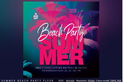 Summer Beach Party Flyer