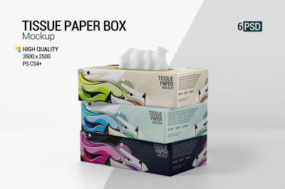 Tissue Paper Box Mockup