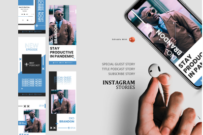Podcast Instagram Stories and Post Template - business podcast