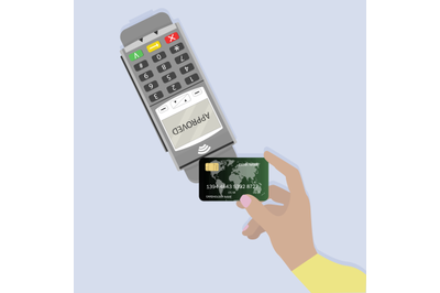 Contactless payment, pay pass use card and terminal