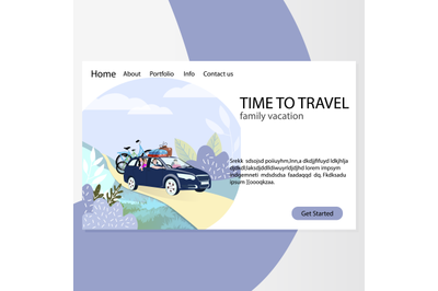 Time to family travel. Agency landing page