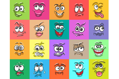 Cartoon face expressions