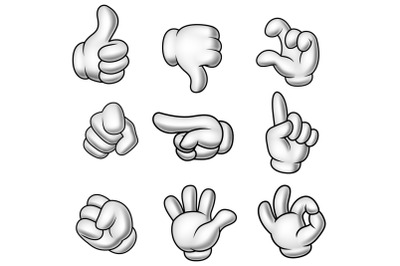 Gloved Hands Clipart Set Graphic