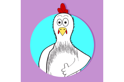 Chicken approval icon app animal avatar