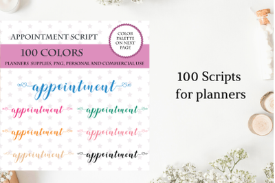 100 Appointment font clipart&2C; Appointment sticker clipart&2C; Appointment planner