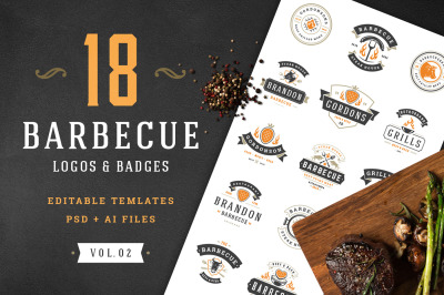 18 Barbecue Logos and Badges