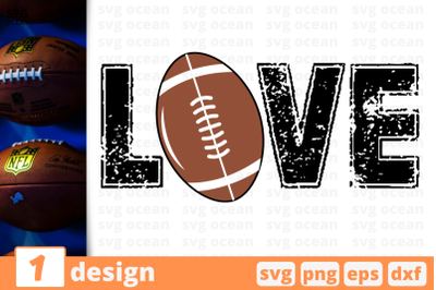 1 LOVE,&nbsp;football quote cricut svg