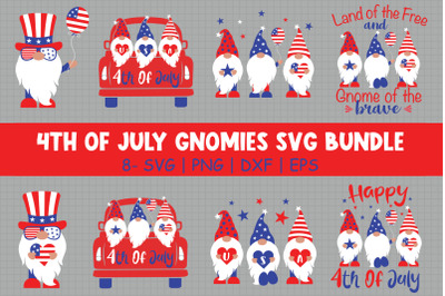 4th July Gnomies Bundle Svg