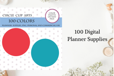 Dot Stickers for Bullet journal&2C; 100 Circles clipart&2C; Round circles for planner