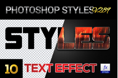 10 creative Photoshop Styles V289