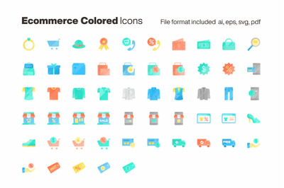 Ecommerce Colored 55 Icons