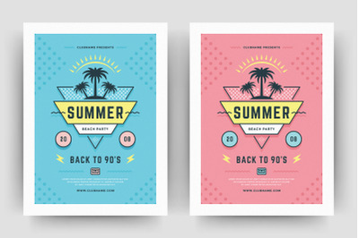 Summer 90s Party Flyer Template