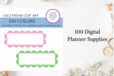 100 Lace frame clipart, Lace frame art digital, Lace clip art