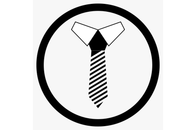 Necktie icon black white