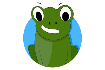 Green frog icon app vector