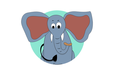 Elephant icon vector avatar